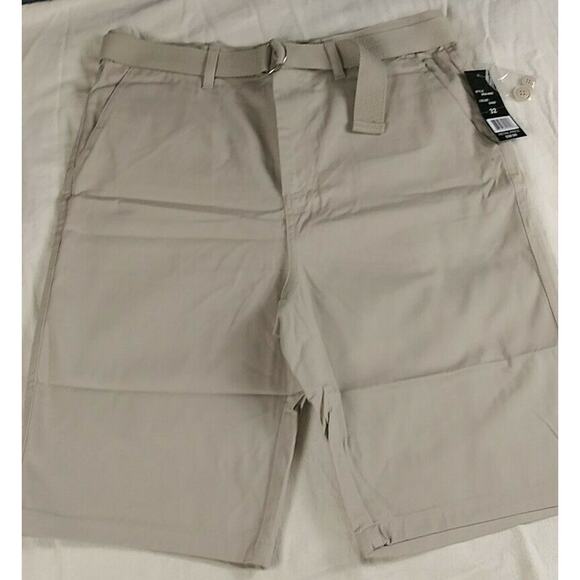 Wicked Stitch Shorts Men's 32 - Sand - Flat Front Belted - Picture 1 of 4